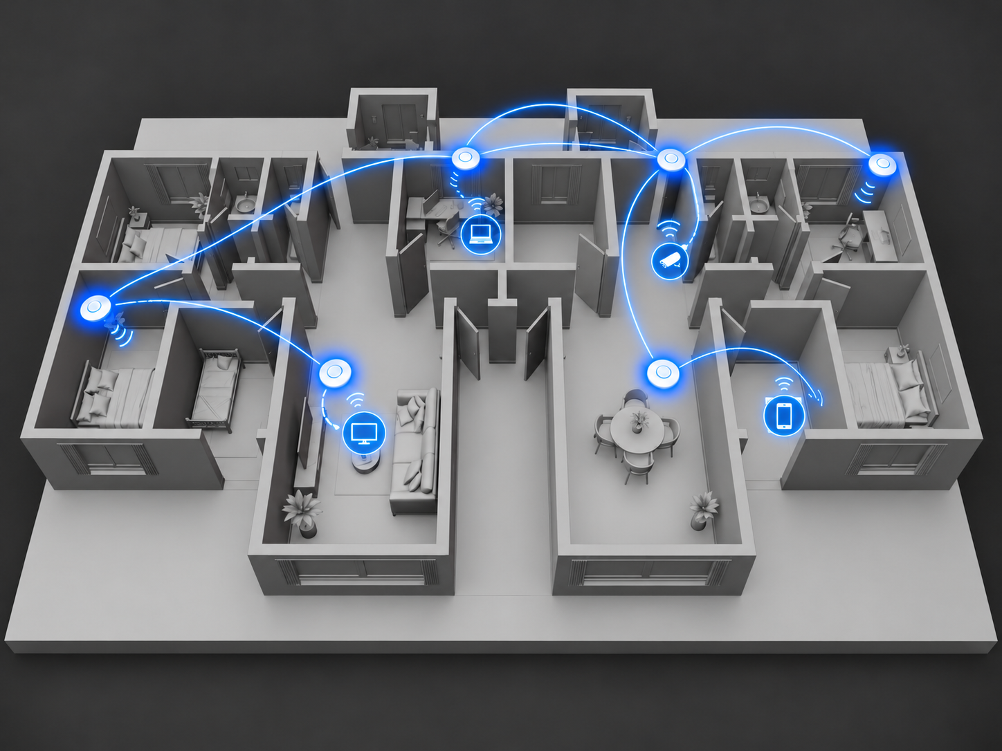 Home networking and security technology in a modern residence